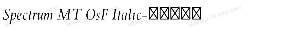 Spectrum MT OsF Italic字体转换